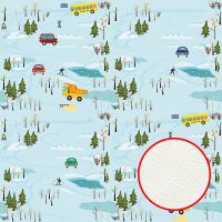 Фреска детская Ortograf Для самых маленьких 32914 Фактура флок FLK Флизелин (2,7*2,7) Голубой, Автомобили/Деревья — фото 1, Фрески