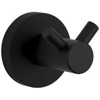 Двойной крючок Frap F302 F30205-2 Черный матовый — фото 1, Крючки для полотенец