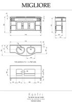 Товар: Столешница под раковину Migliore Kantri 172 28620 Travertino - фото 3 Столешница под раковину Migliore Kantri 172 28620 Travertino — фото 3, Раковины