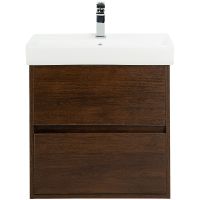 Тумба под раковину BelBagno Neon 60 NEON-600-2C-SO-RS подвесная Rovere Scuro — фото 1, Тумбы под раковину