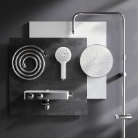 Душевая система AM.PM Inspire 2.0 F0750A500 с термостатом Хром — фото 17, Душевые стойки