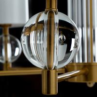 Люстра Artelamp Matar A4027LM-6PB Белая Полированная медь — фото 2, Люстры