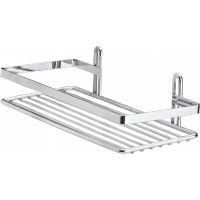 Полка корзина Tekno-tel ES081 Хром — фото 1, Полки для ванной и душа