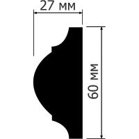 Молдинг HIWOOD D60 2000x60x27 мм — фото 2, Молдинги
