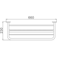 Полка для полотенец Haiba HB804 Хром — фото 2, Полки для полотенец