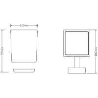 Товар: Стакан для зубных щеток Omnires Lift 8158CR Хром - фото 2 Стакан для зубных щеток Omnires Lift 8158CR Хром — фото 2, Мыльницы