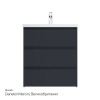 Тумба под раковину AM.PM Gem S 75 M91FSX0752GM Графит матовый — фото 4, Мебель для ванной