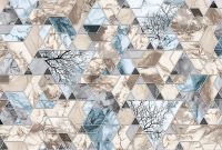 Фреска Ortograf Forma 32627 Фактура флок FLK Флизелин (4*2,7) Коричневый/Голубой, Геометрия/Абстракция — фото 2, Фрески