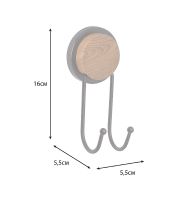 Товар: Двойной крючок Fixsen Magic Wood FX-46005A Черный матовый - фото 3 Двойной крючок Fixsen Magic Wood FX-46005A Черный матовый — фото 3, Крючки для полотенец