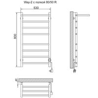 Товар: Электрический полотенцесушитель Ника Way-2 80/50 с полкой Хром - фото 2 Электрический полотенцесушитель Ника Way-2 80/50 с полкой Хром — фото 2, Электрические полотенцесушители