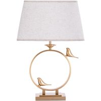 Настольная лампа Artelamp Rizzi A2230LT-1PB Белая Полированная медь — фото 1, Настольные лампы