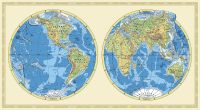 Фреска Ortograf Карты мира 33129 Фактура бархат FX Флизелин (4*2,2) Бежевый/Голубой, Карты — фото 2, Фрески