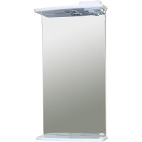 Зеркало Misty Магнолия 40 Э-Маг02040-01Св с подсветкой Белое глянцевое — фото 1, Зеркала в ванную комнату