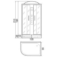 Душевая кабина River Dunay 120x90 МТ R 10000003133 с поддоном — фото 8, Душевые кабины