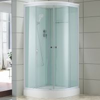 Душевая кабина Black&White Galaxy 80х80 8501800 профиль Серебристый хром задняя стенка Белая — фото 1, Душевые кабины