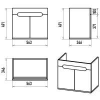 Товар: Тумба с раковиной Misty Сканди 60 УТ000023184 подвесная Белый Дуб крафт золотой Антрацит - фото 8 Тумба с раковиной Misty Сканди 60 УТ000023184 подвесная Белый Дуб крафт золотой Антрацит — фото 8, Мебель для ванной