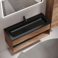 Тумба под раковину Sancos Marmi 1.0 120 MR1.0120ECH подвесная Дуб чарльстон — фото 21, Мебель для ванной