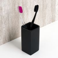 Стакан для зубных щеток WasserKRAFT Elba K-2728 Черный матовый — фото 2, Мыльницы