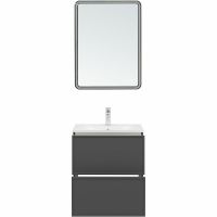 Тумба под раковину Aquanet Арт 60 329063 подвесная Ясень графит — фото 10, Тумбы под раковину