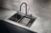 Товар: Кухонная мойка Milacio Denia 68 MC.77419 Вороненая сталь - фото 5 Кухонная мойка Milacio Denia 68 MC.77419 Вороненая сталь — фото 5, Кухонные мойки