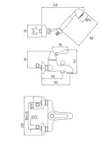 Смеситель для ванны Migliore Maya 18913 Бронза — фото 3, Смеситель для ванны