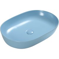 Раковина-чаша SantiLine 60 SL-1017BL Голубая матовая — фото 1, Раковины накладные