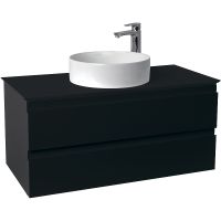 Тумба под раковину Jacob Delafon Madeleine 100 EB2084-J53 подвесная Черная матовая — фото 1, Тумбы под раковину