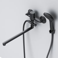 Смеситель для ванны AM.PM X-Joy универсальный Черный матовый арт-F85B90122 — фото 2, Смеситель для ванны