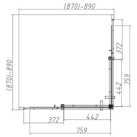 Товар: Душевой уголок Vincea Dice 90x90 VSS-4D900CL профиль Хром стекло прозрачное - фото 6 Душевой уголок Vincea Dice 90x90 VSS-4D900CL профиль Хром стекло прозрачное — фото 6, Душевые уголки