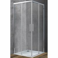 Душевой уголок Vincea Soft 100x100 VSS-3SO100CL профиль Хром стекло прозрачное — фото 1, Квадратные душевые уголки