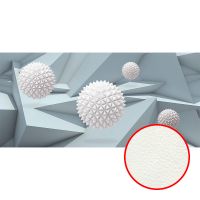 Фреска Ortograf 3D 33257 Фактура флок FLK Флизелин (5,7*2,7) Серый/Белый, Абстракция — фото 1, Фрески