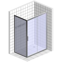 Душевой уголок STWORKI Эстерсунд 120x80 3GW012TTKK000 профиль Хром матовый стекло прозрачное — фото 7, Душевые уголки
