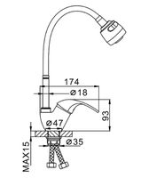 Смеситель для кухни Frap H03 F4303 Хром — фото 18, Смесители для кухни