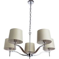 Люстра Divinare Soprano 1341/02 LM-5 Белая Хром — фото 1, Люстры