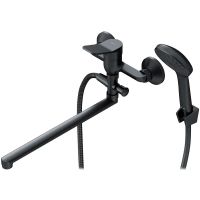 Смеситель для ванны AM.PM X-Joy F85A90122 универсальный Черный матовый — фото 1, Смеситель для ванны