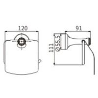 Держатель туалетной бумаги CeramaLux Valencia 88507G с крышкой Золото — фото 2, Держатели туалетной бумаги
