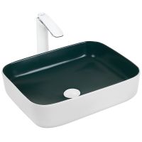 Раковина-чаша WeltWasser Elbach M2195 WG 50 10000005602 Белая Зеленая — фото 1, Раковины накладные