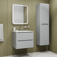 Тумба с раковиной Iddis Edifice 60 подвесная Светло-серая арт-EDI60L0i95K — фото 9, Тумбы с раковиной