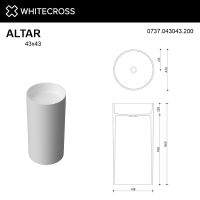 Товар: Раковина Whitecross Altar 43 0737.043043.200 Белая матовая - фото 5 Раковина Whitecross Altar 43 0737.043043.200 Белая матовая — фото 5, Раковины
