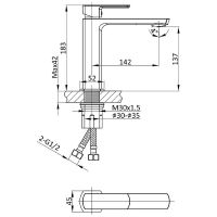 Смеситель для раковины Vincea Next VBF-1N1CH Хром — фото 9, Смесители для раковины