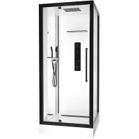 Душевая кабина Black&White Galaxy 90х90 8022000 с гидромассажем — фото 1, Душевые кабины