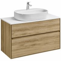 Тумба под раковину Aquaton Либерти 100 1A279601LYC70 подвесная Дуб эльвезия — фото 9, Тумбы под раковину