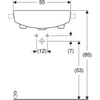 Раковина Geberit VariForm 55 500.681.01.1 Белая — фото 3, Раковины встраиваемые сверху