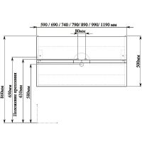 Тумба с раковиной SanVit Рольф 2 60 krolf2060 подвесная Белый глянец — фото 8, Тумбы с раковиной
