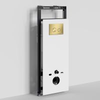 Товар: Инсталляция WasserKRAFT Salm 27TLT.010.ME.WH.MG01 для унитаза Белое стекло с клавишей смыва Золото матовое - фото 2 Инсталляция WasserKRAFT Salm 27TLT.010.ME.WH.MG01 для унитаза Белое стекло с клавишей смыва Золото матовое — фото 2, Инсталляции