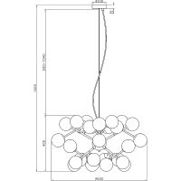 Подвесной светильник Maytoni Modern Dallas MOD545PL-24G Янтарный Золото — фото 7, Подвесные светильники