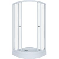 Душевой уголок Triton Ультра 80х80 А Щ0000061784 профиль Белый стекло прозрачное — фото 1, Душевые уголки