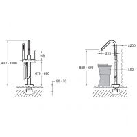 Товар: Смеситель для ванны Jacob Delafon Stillness E97344-CP Хром Черный - фото 5 Смеситель для ванны Jacob Delafon Stillness E97344-CP Хром Черный — фото 5, Смесители