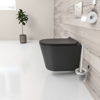 Унитаз beWash Aldo BKWHR101480 подвесной Черный матовый с сиденьем Микролифт — фото 5, Унитазы