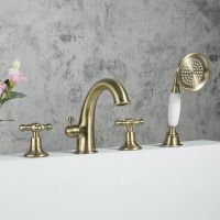 Смеситель на борт ванны Gappo G89-4 G1189-4 Бронза — фото 2, Смесители на борт ванны